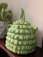 Vintage Sadler Ye Daintee Ladyee Teapot Green Crinoline Lady Art Deco