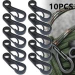10Pcs mini CARABINER CLIPS Clip Keyring SNAP HOOKS 25mm  BLACK, GREY, SILVER