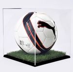 Football Display Case with Artificial Grass - Stunning - Free super fast postage