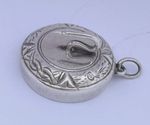 Antique Solid Silver Carrington Wengen Switzerland Curling Stone Fob Medal 1927