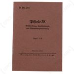 Reproduction WW2 German P38 Walther Pistol Manual