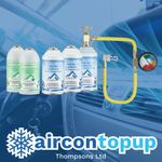 Car Aircon R134 Compatible Refill x3 Regas Topup Leak Sealer x2 Hose / Gauge Kit