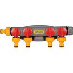 Hozelock 2150 4 Way Tap Connector Garden Water Hose Pipe Watering System