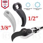 2x Pry Bar Wrench Adapter Head Half Shaft Removal Crowbar Ratchet Tool 1/2" 3/8"