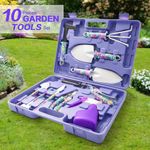 10pcs Gardening Tools Set Gift Garden Hand Tool Kit DIY Non Slip Ergonomic UK