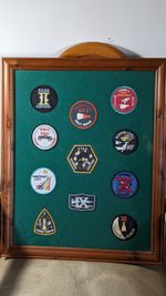 Vintage NASA Space Mission  11 Patch Set . NASA. Framed.
