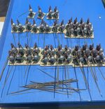 Roman 25mm Army Miniatures foot soldier Spear 44x Paint Figure Historical Silver