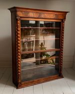 Victorian Mahogany Display Bookcase Apothecary Lockable Cabinet w/ Glazed Door