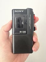 SONY M-335 Pressman Portable Voice Recorder Dictaphone & Cassette FULLY WORKING