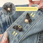Butterfly Jeans Button Adjustable Clips for Pant Skirts Waist Tightener Buckle *
