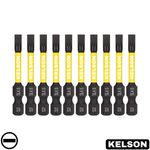 4.5mm Slot Flathead 50mm Impact Screwdriver Bits Magnetic 1/4" Universal KELSON