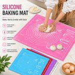 Silicone Baking Mat Non Stick Kneading Rolling Pastry Mat Fondant Cake Dough UK