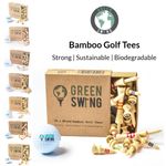 Green Swing Bamboo Castle Golf Tees | Strong Sustainable Biodegradable