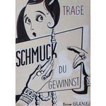 Tina Bauer Pezellen Design Advertising Jewelry Sign Ink Drawing 1920s