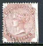 GANDALF - British Colonies 1879 QV Mauritius 2p Venetian Red SG #92 VFU A401