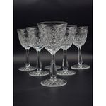 Set of 6 Fine Thomas Webb Crystal Wine Glasses Set – Jewel Pattern. 200ml