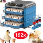 Automatic Digital Incubator 192-Eggs Upgrade Adjustable Tray Temperature Control