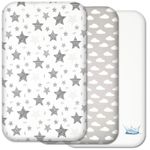Next to Me Crib Sheets - 3pc Set - 2 Cotton Sheets + 1 Waterproof Protector