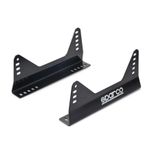 004901NR Sparco Seat Side Mounts Brackets Black (Pair) 290mm Steel 3mm Thick