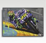 Valentino Rossi MotoGP The Goat art print from painting by Greg Tillett