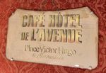 Vintage 1930's French Cafe' Glass & Wood  Advertising Sign Excellent Condition