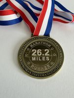 MARATHON 26.2 Miles, Engraved Running Medal, Personalise with own text on back