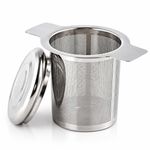 Stainless Steel Mesh Tea Infuser Strainer Metal Loose Leaf Cup Filter With Lid