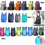 Backpack Rucksack Bag Light Weight Foldable School Office Travel Camping 3 style