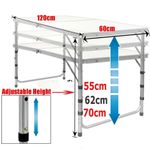 4FT HEAVY DUTY FOLDING TABLE PORTABLE CAMPING GARDEN PARTY BBQ CATERING NEW ALU
