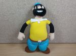 Vintage Popeye Bluto / Brutus 9.5" Soft Toy Plush 1992 King Features Syndicate