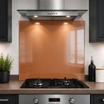 Copper Glass Splashback 6mm Toughened Heat Resistant Kitchen Cooker Hob Panel