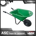 New Child Kids Deep 20L Wheelbarrow - Green / Black - Toy, Play, Farm, Gardening