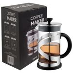 6 Cup Cafetiere 600ml Stainless Steel Glass French Press Coffee Maker Plunger