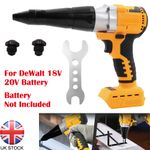 Brushless Cordless Rivet Gun Riveting Power Tool For DeWalt 18/20V Battery