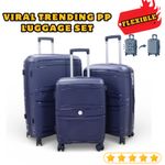 SUITCASE SET OF 3 Luggage Set Flexible Polypropylene (PP) Hard Shell SSK London