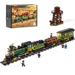 Funwhole Western Freight Train 1524 PCS Building Set – Winter Village Display