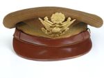 WWII 1944 DATED U.S. OFFICERS CHOCOLATE BROWN FELT CRUSHER CAP ARMY AIR FORCE