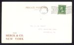 US 383 w/Schermack type III private perfs on 1912 Coffee advertising card Merck