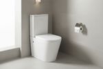 Modern Rimless Close Coupled Toilet Round WC 620mm Soft Close Seat 850mm
