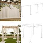 10ft Heavy Duty Wedding Backdrop Stage Stand Outdoor Canopy Tent Chuppah 4 Post 
