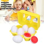 6x Egg Colour & Shape Sorter Kids Learning Educational Toy Sensory Baby Toys UK