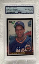 Dwight Gooden Autographed 1985 Donruss Leaf #234 Rookie Card PSA/DNA Certified 