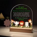 Christening Gifts For Boys Girls Jungle Nursery Night Light Animal Safari Name