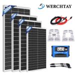 100W 200W 400W 12V Solar Panel Kit With Mounting Brackets Caravan RV Camper Van