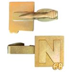 Vintage 1968 Richard Nixon Campaign Tie Clip | Solid Brass Square "N" President