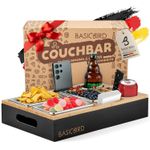 Couch Bar Snack Box - Wooden Sofa Tray for Sofa (Black Body)