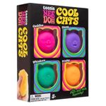 Schylling NeeDoh Teenie Cool Cats 4 Set Pack Squishy Stress Sensory Fidget Toy