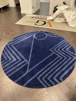 Catherine Mather, “Path In Navy Circle” Rug