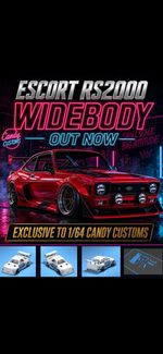 Body Kit for 1970 Hotwheels Escort Rs2000 Exclusive to Candy Customs 1:64 Scale
