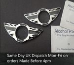 2x Grey  Union Jack door pin lock 3D Emblem fits BMW MINI Paceman/Countryman